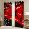 thumbnail image 2 of Erosebridal Football Sports Curtains Pack of 2 (38x54), Soccer Player 30%-50% Black Out Curtains, Teenager, 2 of 6