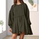 thumbnail image 3 of Vestido de dos piezas Kuymtek cuello redondo ejercito verde T M para Mujer, 3 of 5
