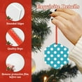 thumbnail image 4 of Hirioo Sky Blue And White Polka Dot for Acrylic Christmas Pendant Hanging Christmas Tree Ornaments, Car, Home, Office Gift Decor-Hexagon, 4 of 7