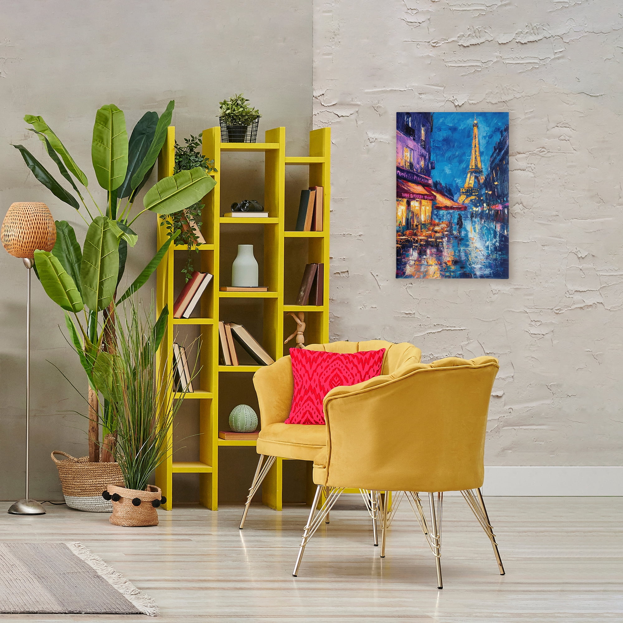 Stupell Industries Dusk Paris Street Scene Canvas Wall Art, design by Petal Prints Design