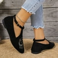 thumbnail image 5 of Black Women'S Bohemian Flat Shoes With Pointed Toe And Buckle, Comfortable For Everyday Use, 5 of 9