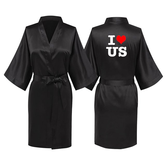 TIMIFIS Ensembles de Robes en Soie pour Couples, Robes de Spa d'Hôtel, Robes de Mariée et de Marié, Robes de Fête Nuptiale 1Pcs PRING/Été