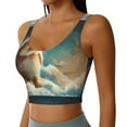 thumbnail image 2 of Pofeuu Starry Sky Cloud Cute Rabbit Print Sports Bra for Women Sexy Vest Yoga Running Gym Fitness Crop Bras Tops-Medium, 2 of 8