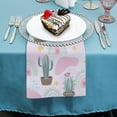 thumbnail image 4 of Cloth Napkins Cute Cactus Summer Soft Comfortable Napkins 6 pcs for Family Dinners Weddings Cocktail Kitchen Banquet Decorative Washcloths, 4 of 6