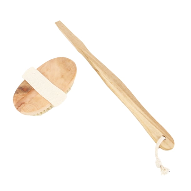 Bearachild Cepillo de cuerpo de baño con mango de largo, cerdas extraíbles, exfoliante para piel seca, depurador de espalda, masajeador de limpieza Type2 NO2 Bearachild JJ12299-00B
