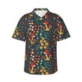 thumbnail image 1 of Balery Mushrooms And Flowers Camisas hawaianas de manga corta para hombre, camisas playeras de corte holgado, camisas de vacaciones con botones,3X-Large, 1 of 7