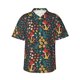 thumbnail image 1 of Fotbe Mushrooms And Flowers Camisa Hawaiana para Hombre Unisex – Camisa Casual de Verano con Botones de Manga Corta de Algodón y Lino,Large, 1 of 7