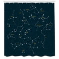 thumbnail image 3 of Ambesonne Constellation Shower Curtain, Stars Sky Map, 69"Wx84"L, Dark Blue Yellow White, 3 of 3