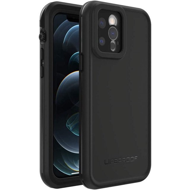 LifeProof Funda Impermeable Serie FRE para iPhone 12 Pro, Color Negro