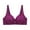 Purple, variant on Aoochasliy Wireless Bras for Women Push Up Bra Soild Wire Free Underwire Bras One-Piece Bra Everyday Back Buckle Underwire Bras