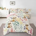 thumbnail image 2 of Kawaii Meerkat Comforter Set Full Size,Cartoon Meerkat Flower Bedding Set,Cute Watercolor Floral Quilt Bed Set Wildlife Animal Down Comforter with 2 Pillowcases, 2 of 7