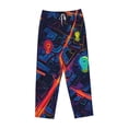 thumbnail image 4 of Haiem Neon City Map Women's Pajama Pants Ultra Lightweight Pjs Bottoms Sleepwear Bottom Pants With Pocket Drawstring-Medium, 4 of 7