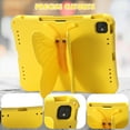 thumbnail image 4 of Kids Case for iPad Air 13-inch (M3) 2025, (M2) 2024 / iPad Pro 13 Inch M4 / iPad Pro 12.9 (2018/2020/2021/2022), Cute Butterfly Rotating Stand Lightweight Kids Friendly Shockproof Case, Yellow, 4 of 6