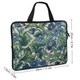 Fsmy Blue Flowers Leaves Laptop Carrying Bag Diving Fabric Computer