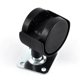 thumbnail image 2 of Silla de oficina con placa de metal, giratoria, con ruedas dobles, tono negro y plateado, 2 piezas, 2 of 2