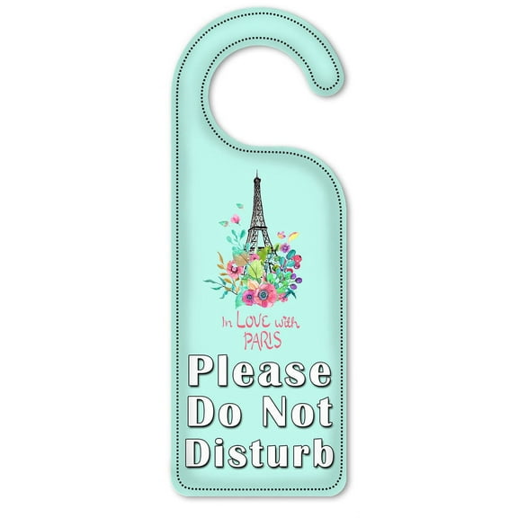 Do Not Disturb Door Knob Hanger Sign - In Love with Paris II