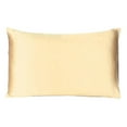 thumbnail image 5 of Pale Yellow Dreamy Set of 2 Silky Satin Standard Pillowcases, 5 of 6