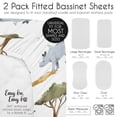 thumbnail image 2 of Sweet Jojo Designs Jungle Multicolor Baby Bassinet Fitted Sheets 2 Piece Set, 2 of 6