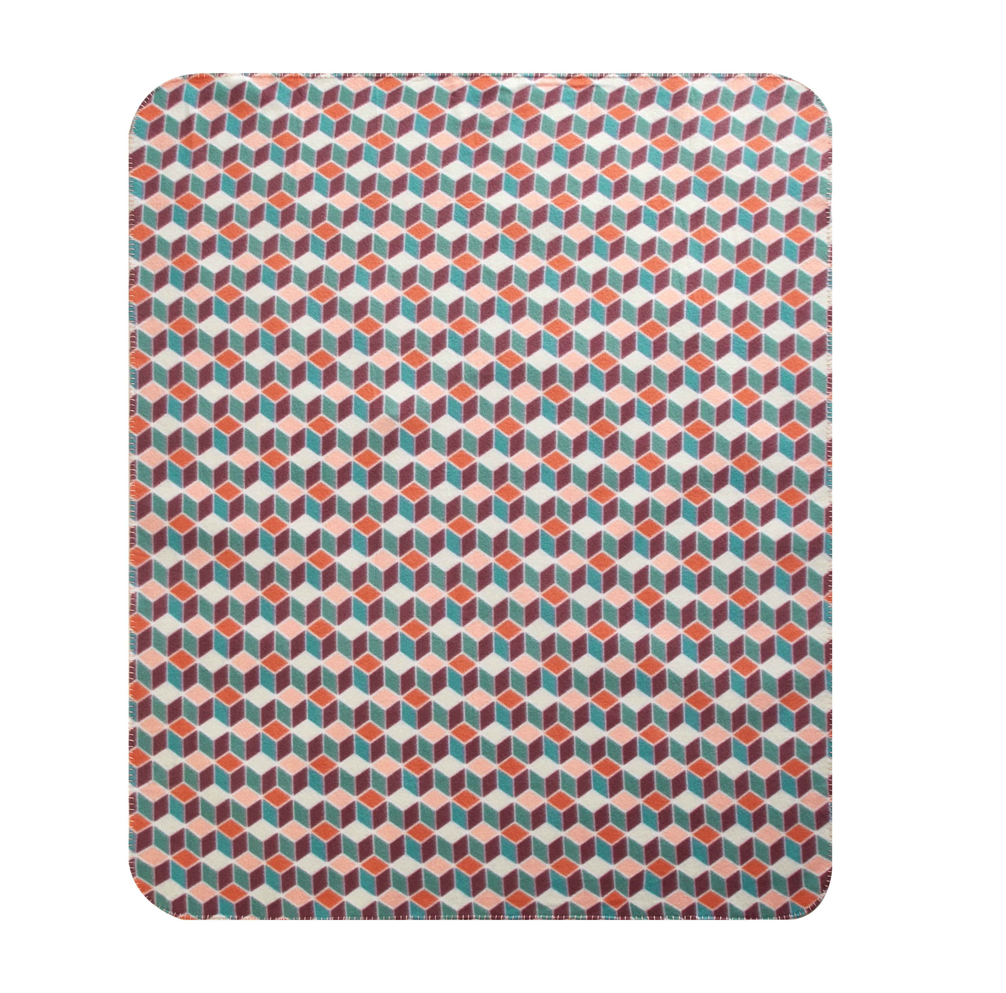 Mainstays Plush Throw, 50" x 60", Geo Abstract