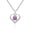 Purple, variant on Heart of the Ocean Moissanite Necklace for Women Heart Blue Purple Pink Pendant Gift