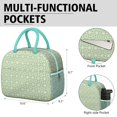 thumbnail image 6 of Lunch Bag Lunch Box for Women Reusable Insulated Lunch Cooler Bags,Large Capacity for Work Travel Picnic,Water-Resistant Green Geometry Lunch Tote Bag Gifts for Woman Mom Greenish-blue, 6 of 6