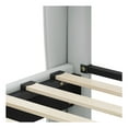 thumbnail image 4 of Christopher Knight Home Salas Queen Upholstered Bedframe in Grey PU Leather with Gold Accents, 4 of 8