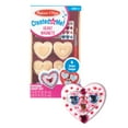 thumbnail image 4 of Melissa & Doug Created by Me! Wooden Heart Magnets Craft Kit (4 Designs, 4 Paints, Stickers, Glitter Glue), 4 of 10