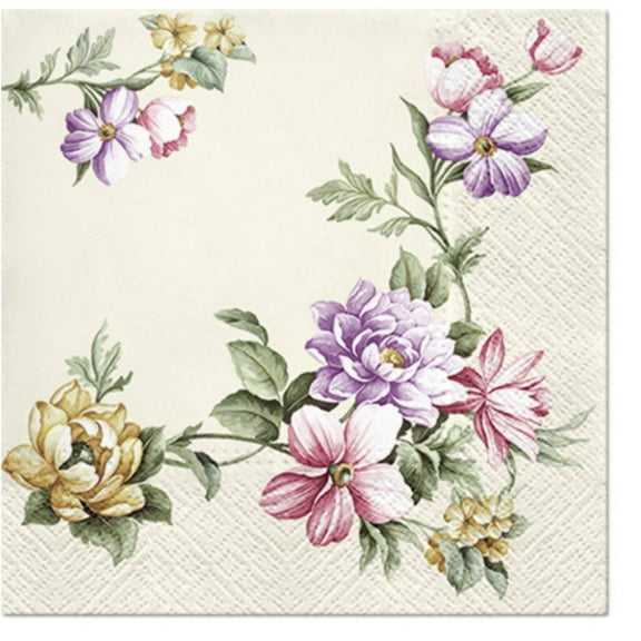 Keep Unique Floral Wedding Party Napkins, Disposable Napkin Birthday Decoupage, Pack/20