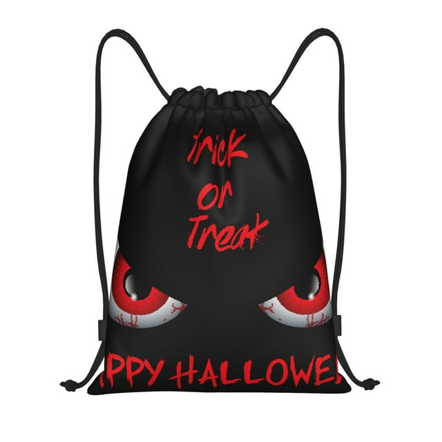 Lukts Happy Halloween2 Pattern Drawstring Backpack Bag Sport Gym Sackpack,String Backpack Sport Bag Sack,Cinch Tote Gym Backpack-Medium