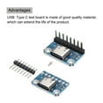 thumbnail image 4 of Uxcell USB  TYPE C Breakout Board Female 2.54mm  Connection  with Pin Header Connector, 4 of 4