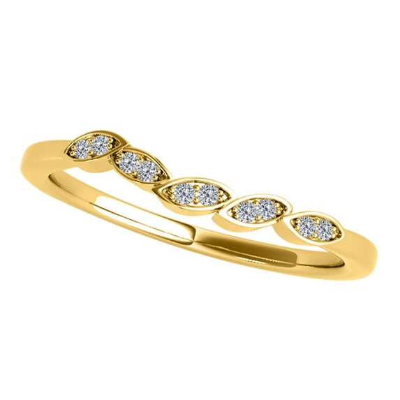 Mauli Jewels Engagement Rings for Women 0.05 Carat Diamond Wedding Band For Women's Prong-Setting 10K Solid Rose, White & Yellow Gold
