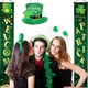 thumbnail image 5 of Corona del Día de San Patricio, decoración con trébol, sombrero verde decorado, coronas para el día de San Patricio, decoración para puerta, ventana, 5 of 5