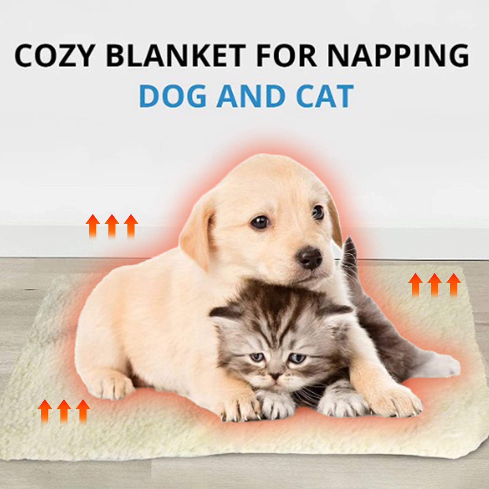 3 Packs Self Warming Cat Bed for Indoor Outdoor Use, Thermal Pet Mat with Heat Reflective Aluminum Foil, Washable No-Slip Dog Pad for Small Pets