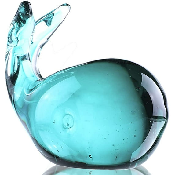 Mother's Day Gifts for Mum Hand Blown Glass Whale Figurine(Whale)