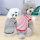 thumbnail image 5 of Paquete de 2 camisetas para perros, camisas suaves y frescas, chalecos a rayas sin mangas, ropa transpirable para cachorros y gatos, rojo, negro, 5 of 6