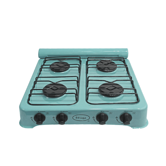 Parrilla de Mesa, FRAGA P706, 4 Quemadores, Porcelanizada, Encendido Manual, Gas L.P., Hecho en México.
