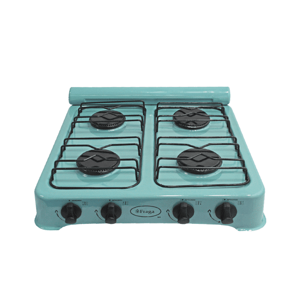 Parrilla de Mesa, FRAGA P706, 4 Quemadores, Porcelanizada, Encendido Manual, Gas L.P., Hecho en México.