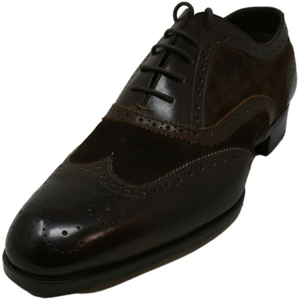Max Verre Men s Suede Brogue Root Brown Tobacco Mid Top Leather