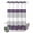 Purple gray, variant on No Hook Shower Curtain, Orange Beige Stripe Shower Curtains for Bathroom with See Through Top Window, Modern Art Horizontal Striped Waterproof & Washable Bath Curtain Extra Long 72"x96"