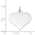 thumbnail image 3 of Auriga Fine Jewelry 14K White Gold Plain .035 Gauge Heart Disc Charm for Women (L- 22 mm, W-22 mm), 3 of 5