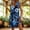 Blue, variant on QUNYINEY Mini Sundresses for Women Plus Size Summer Floral A Line Sleeveless Tank Dress Loose Fit Casual V Neck Vacation with Pockets Dresses