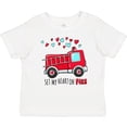 thumbnail image 3 of Inktastic Set My Heart on Fire Valentine Fire Truck with Hearts Boys or Girls Baby T-Shirt, 3 of 5