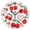 Black, variant on Cherry Love Pattern Wall Clock 10in Round Artistic Oil Painting Home Decor Desk Table Clock