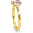 thumbnail image 2 of Gems & Jewels 1.80 Ct Emerald Cut Morganite Christmas Thanksgiving Engagement Wedding Halo Ring For Women's 14K Yellow Gold Plated 925 Sterling Silver -4, 2 of 4