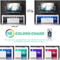 thumbnail image 4 of LED TV Stand for 55 inch TVs, PAPROOS Entertainment Center with RGB LED Light & Storage Shelf, Modern High Gloss TV Cabinet Media Console for Living Room, White, 4 of 9