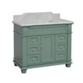 thumbnail image 6 of Elizabeth 42" Bathroom Vanity with Sage Green Cabinet and Carrara Marble Top, 6 of 6