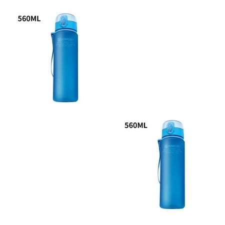 

Fearlessin 400ml 560ml Portable Leak-proof Water Bottle High Quality Tour Outdoor (Frosted Blue 560ml ) 2PCS