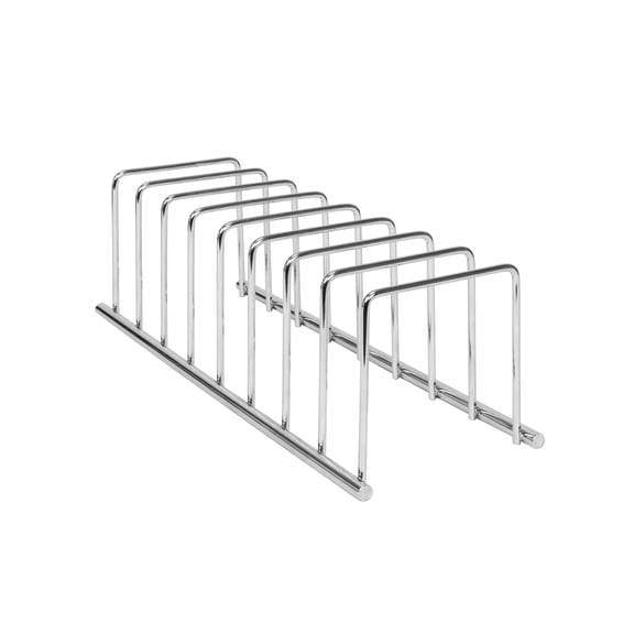 Spectrum Euro Kitchen Organizer 8-Slot for Cutting Boards and Plates, Steel, Chrome