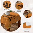 thumbnail image 5 of Orange Squirrel Hello Fall Table Cloth Waterproof Tablecloths, Maple Leaf Thanksgiving Tablecloth Dining Table Cover for Kitchen Party Tabletop Outdoor, Square Tablecloth 54x54 Inch, 5 of 9