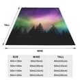 thumbnail image 3 of Bixox Fleece Blanket Northern Lights Pattern Super Soft Double-Sided Microfiber Flannel Blanket for Sofa, Bed, Couch,Suitable for All Seasons - 60"x50", 3 of 5